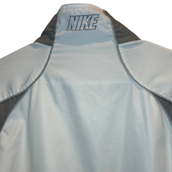Nike White with Gray trim Windbreaker Jacket Men's‎ XL Full Zip Lightweight - Picture 5 of 7
